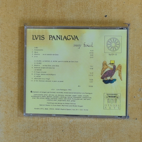 LUIS PANIAGUA - MUY FRAGIL - CD