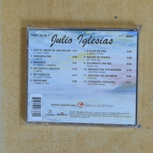 JULIO IGLESIAS - GRANDES EXITOS AMIGOS - CD
