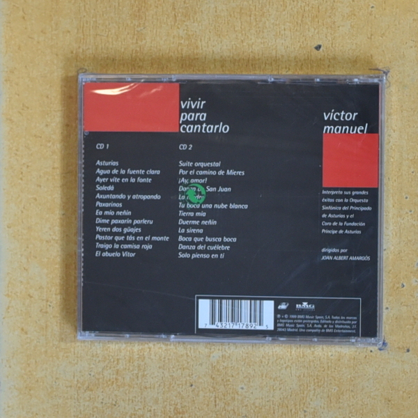 VICTOR MANUEL - VIVIR PARA CANTARLO - CD