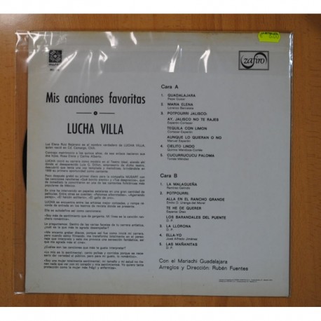 LUCHA VILLA - MIS CANCIONES FAVORITAS - LP