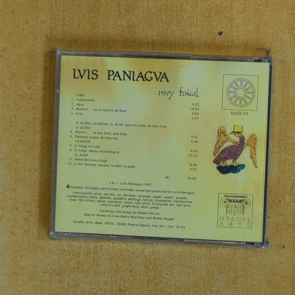 LUIS PANIAGUA - MUY FRAGIL - CD