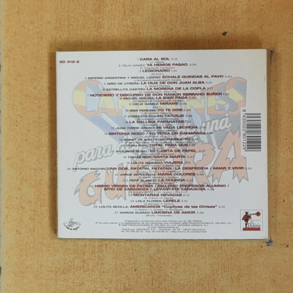 VARIOS - CANCIONES PARA DESPUES DE UNA GUERRA - CD