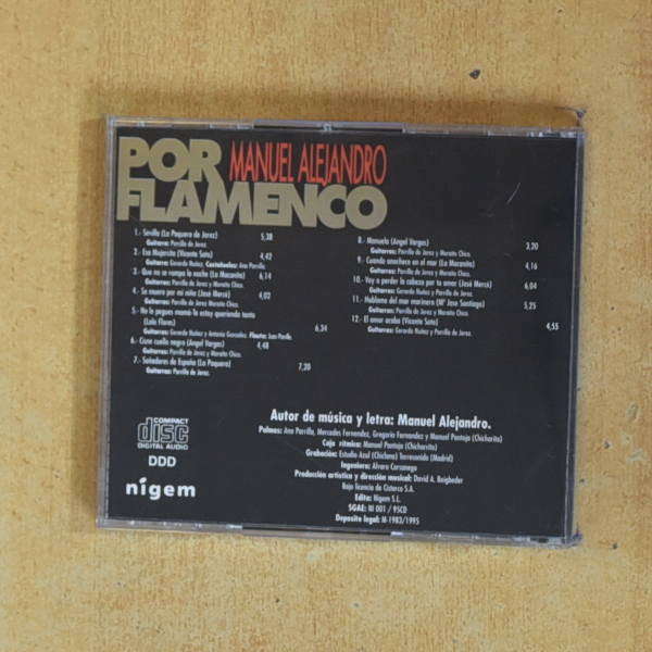 MANUEL ALEJANDRO - POR FLAMENCO - CD
