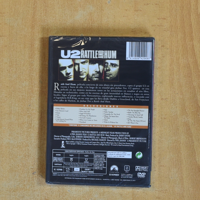 U2 - RATTLE AND HUM - DVD