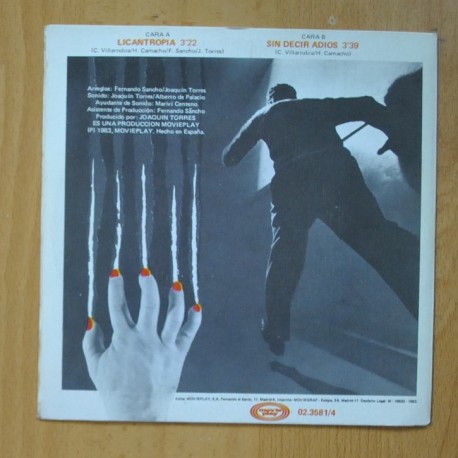 HILARIO CAMACHO - LINCATROPIA / SIN DECIR ADIOS - SINGLE