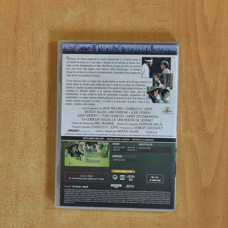 LA COMEDIA SEXUAL DE UNA NOCHE DE VERANO - DVD