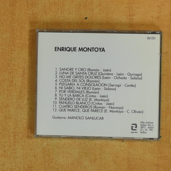 ENRIQUE MONTOYA - ENRIQUE MONTOYA - CD