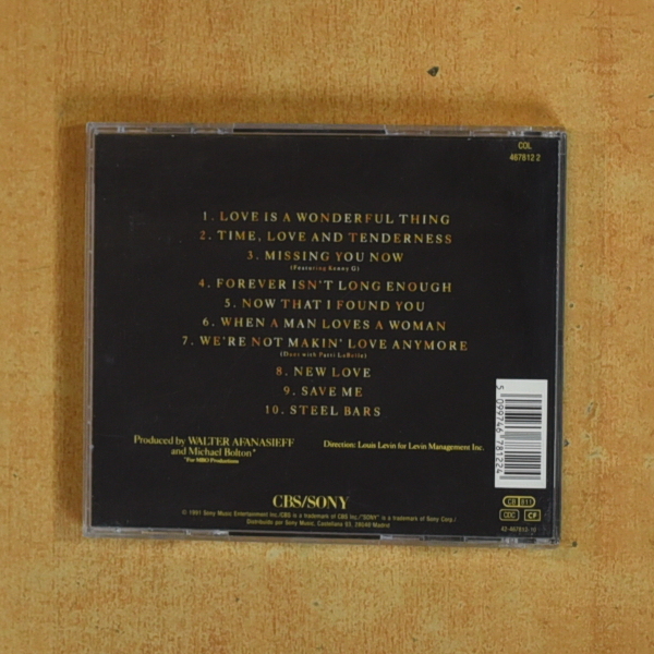 MICHAEL BOLTON - TIME LOVE & TENDERNESS - CD