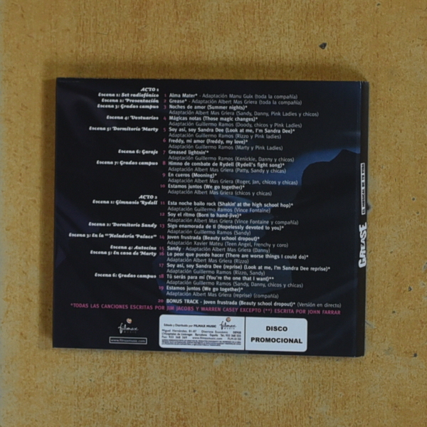 JIM JACOBS / WARREN CASEY - GREASE - CD