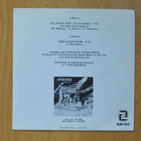 RICHIE FAMILY - I´LL DO MY BEST / THIS LOVES ON ME - SINGLE