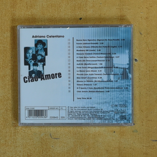 ADRIANO CELENTANO - CIAO AMORE - CD