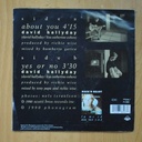 DAVID HALLYDAY - ABOUT YOU / YES OR NO - SINGLE