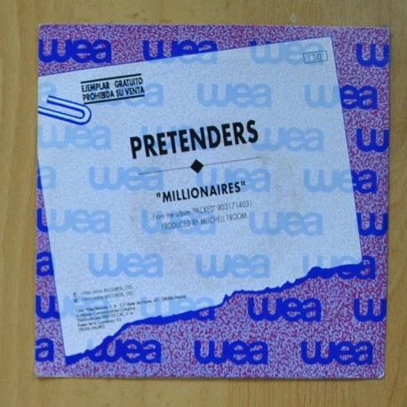 PRETENDERS - MILLIONAIRES - SINGLE