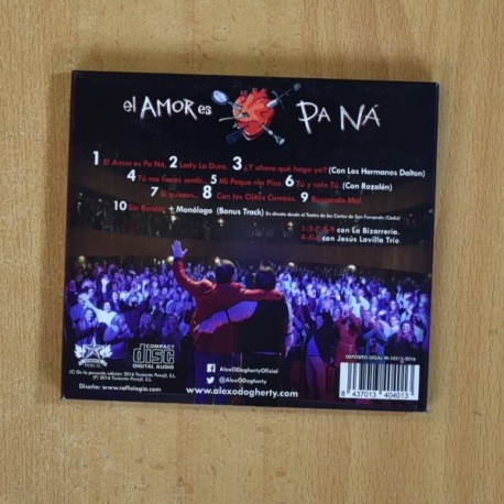 ALEX O DOGHERTY - EL AMOR ES PA NA - CD