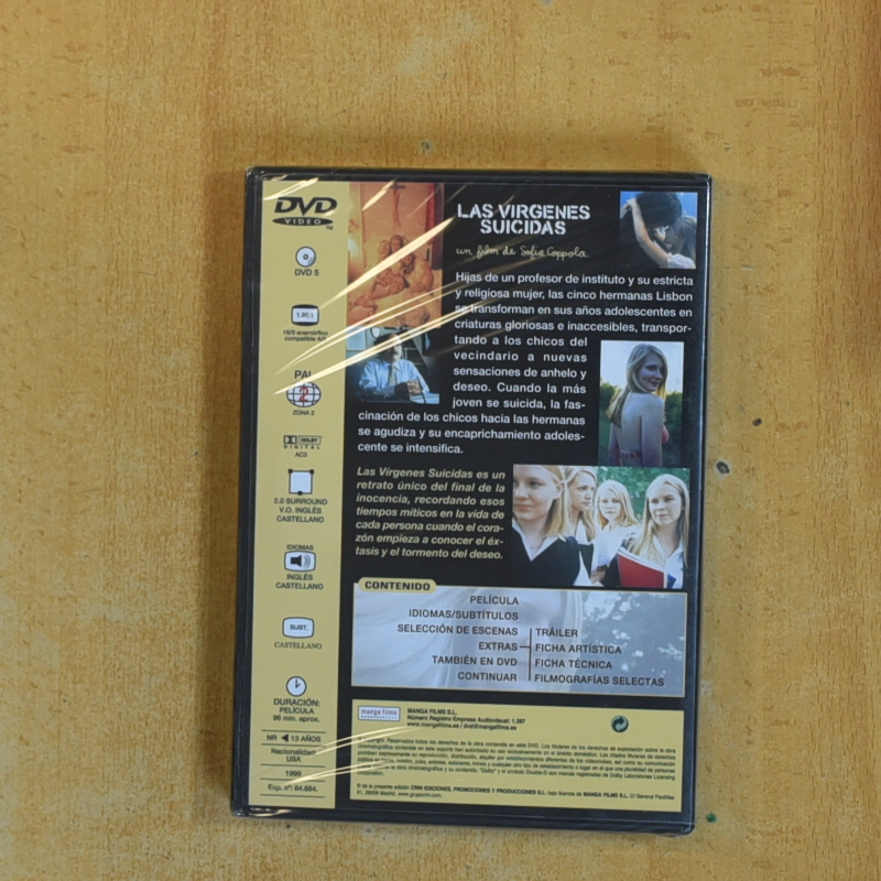 LAS VIRGENES SUICIDAS - DVD