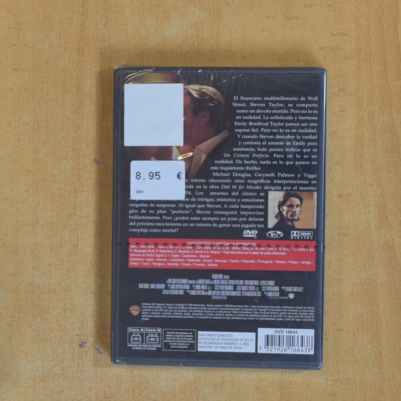 UN CRIMEN PERFECTO - DVD