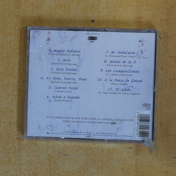 ALBERT HAMMOND - COPLAS AND SONGS - CD