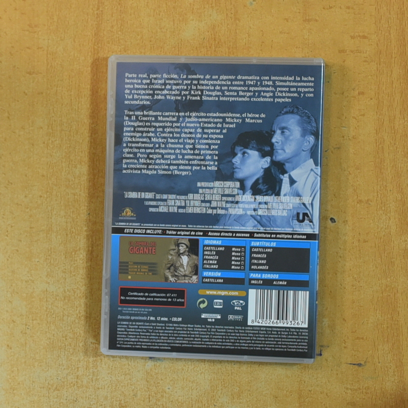 LA SOMBRA DE UN GIGANTE - DVD
