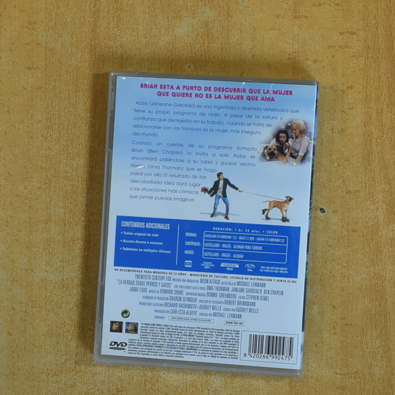 LA VERDAD SOBRE PERROS Y GATOS - DVD