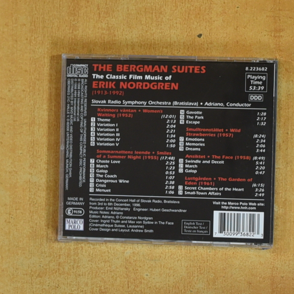 ERIK NORDGREN - THE BERGMAN SUITES - CD