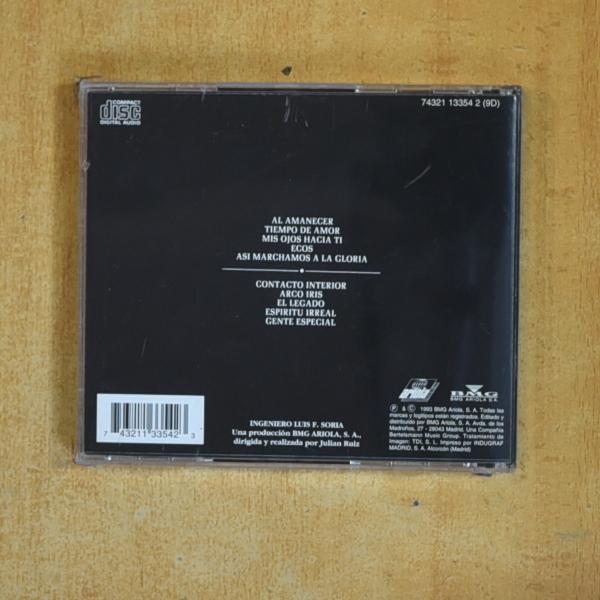 DANZA INVISIBLE - CONTYACTO INTERIOR - CD