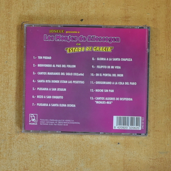 JOSELE PRESENTA A LOS MONJES DE SILOSCOGEN - EN ESTADO DE GRACIA - CD