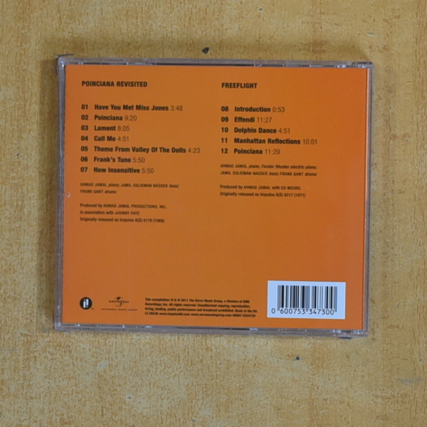 AHMAD JAMAL - POINCIANA REVISITED / FREEFLIGHT - CD