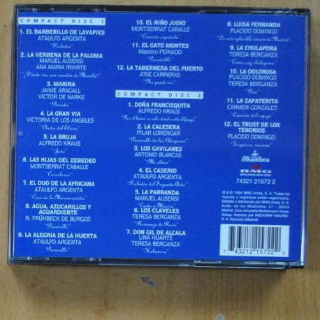 VARIOUS - GRANDES EXITOS DE LA ZARZUELA - 2 CD