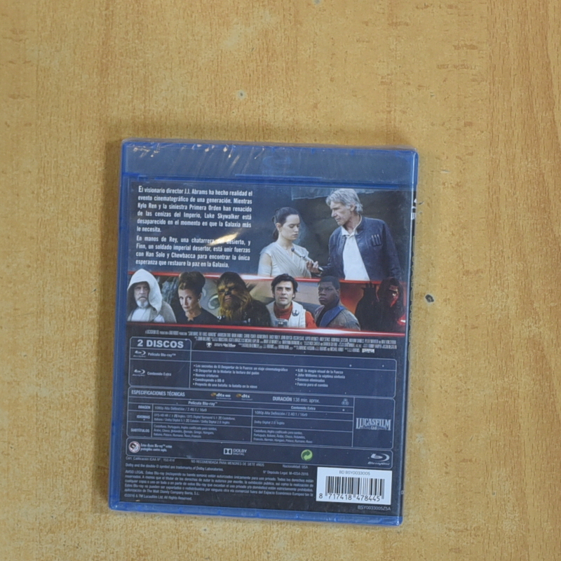 STAR WARS EL DESPERTAR DE LA FUERZA - BLURAY