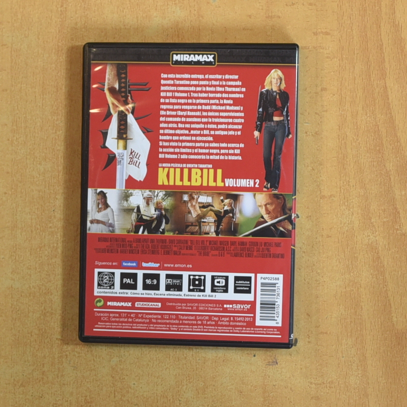 KILL BILL VOLUMEN 2 - DVD