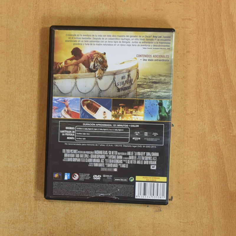 LA VIDA DE PI - DVD
