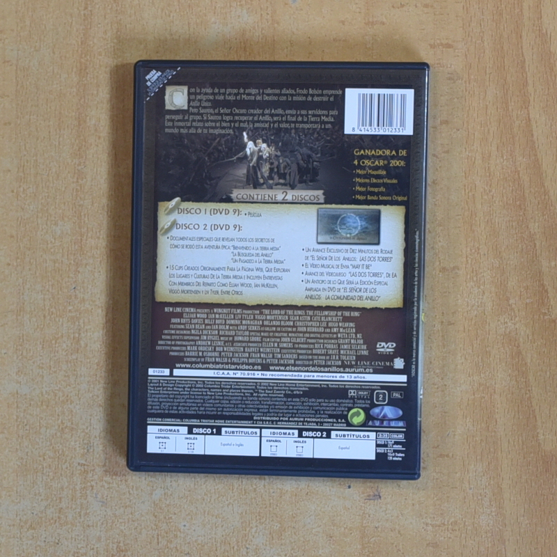EL SEÑOR DE LOS ANILLOS LA COMUNIDAD DEL ANILLO - DVD