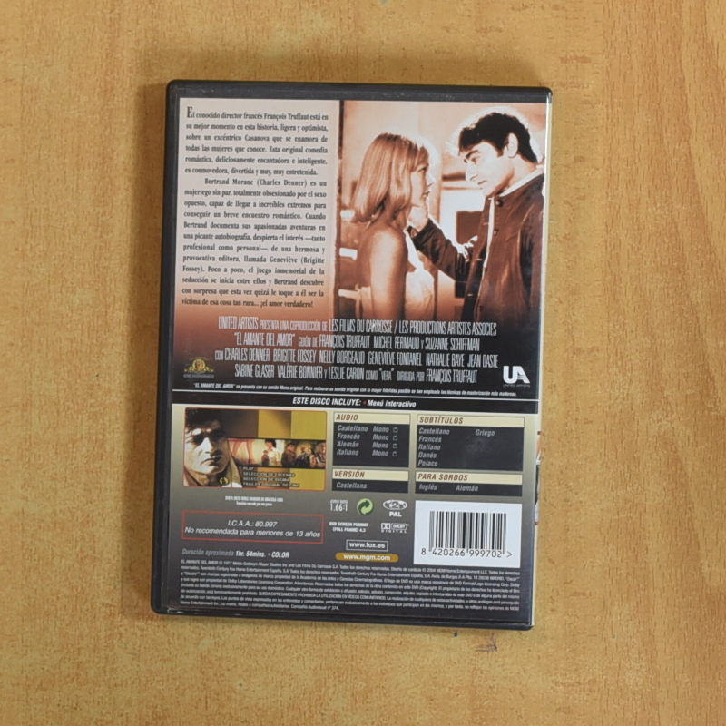 EL AMANTE DEL AMOR - DVD