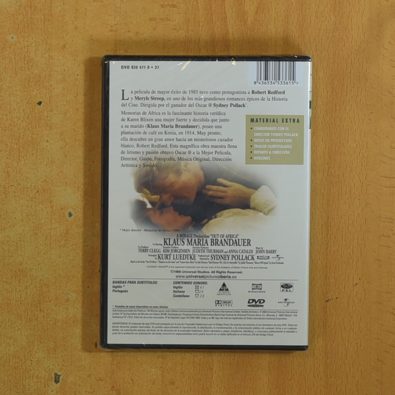 MEMORIAS DE AFRICA - DVD