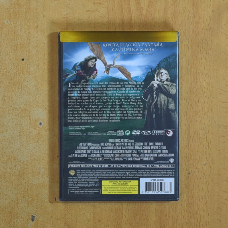 HARRY POTTER Y EL CALIZ DE FUEGO - DVD