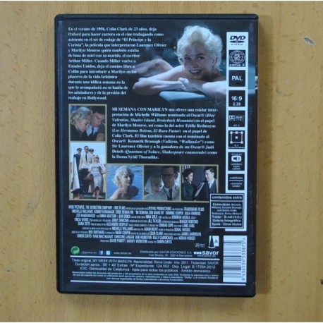 MI SEMANA CON MARILYN - DVD