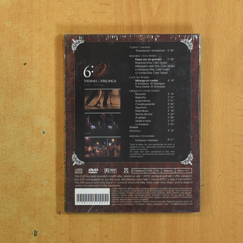 6 MAYORAL Y ELSA MARIA ORQUESTA COLOR TANGO - DVD