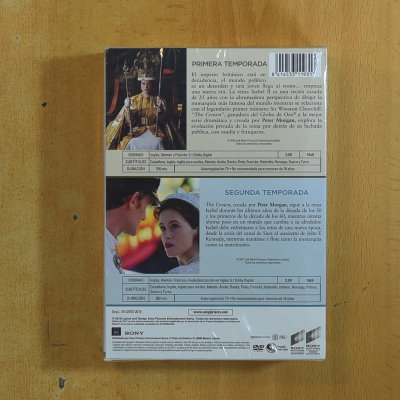 THE CROWN - PRIMERA / SEGUNDA TEMPORADA - DVD