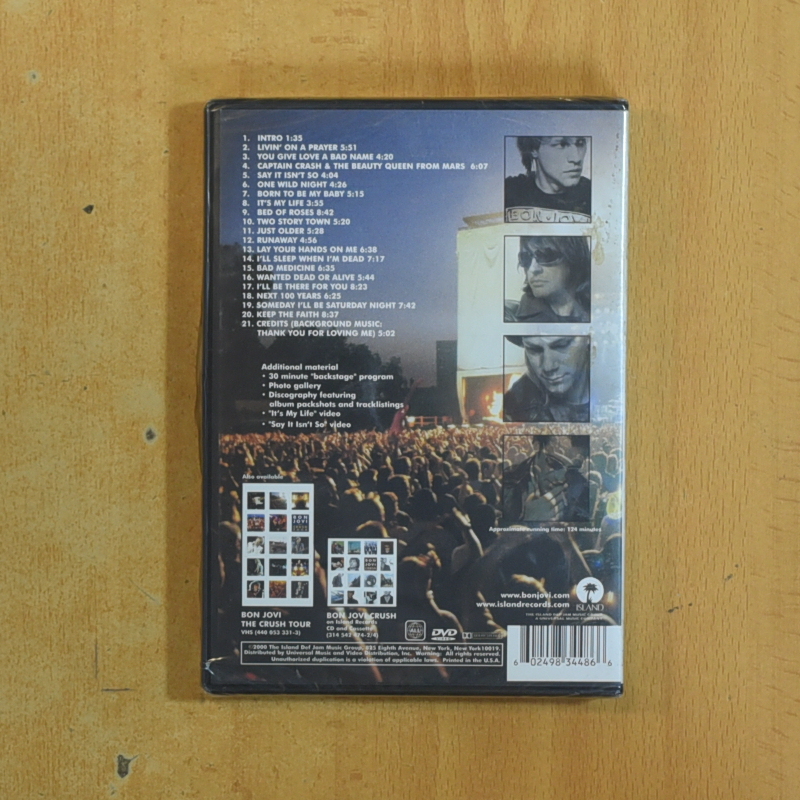 BON JOVI THE CRUSH TOUR - DVD