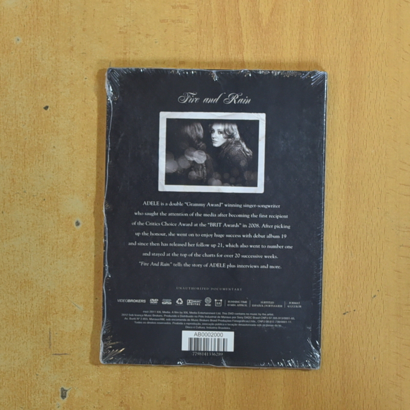 ADELE FIRE AND RAIN - DVD
