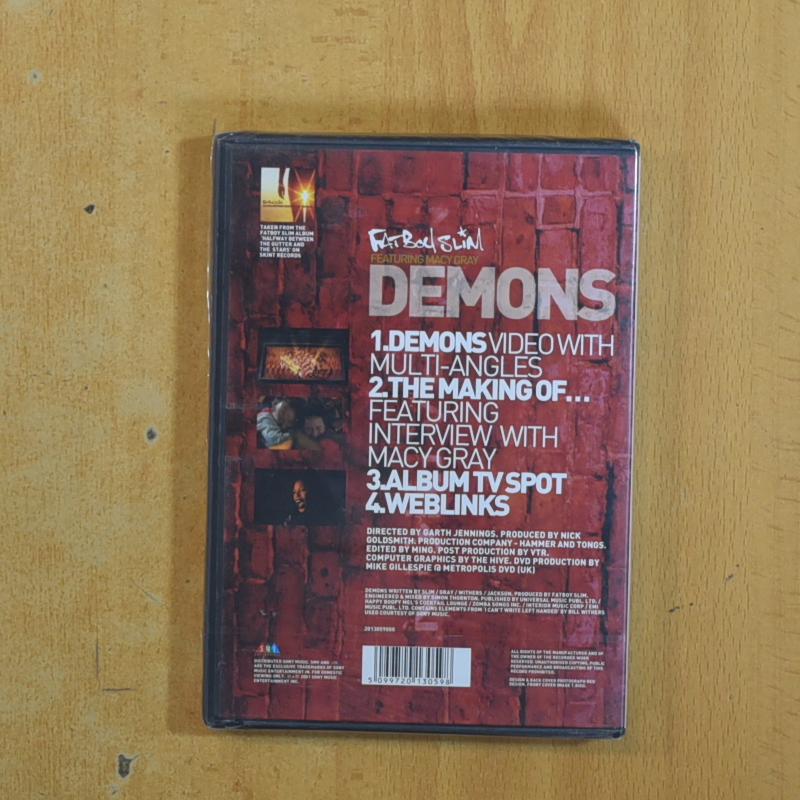 FAT BOY SLIM FEATURING MACY GRAY DEMONS - DVD
