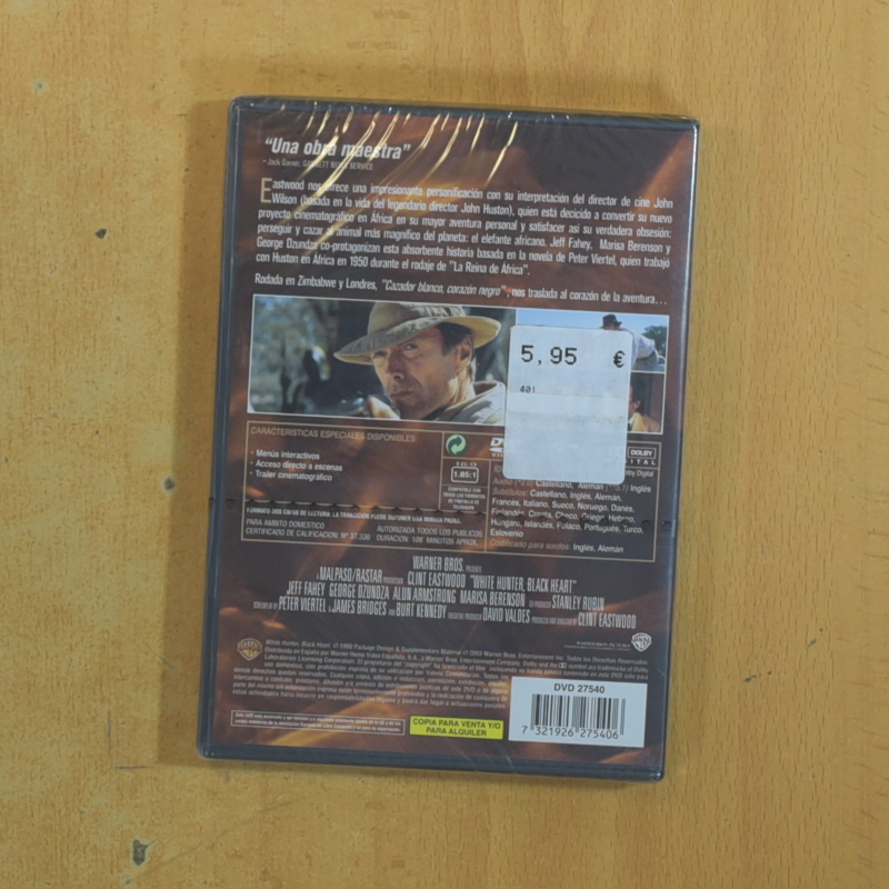CAZADOR BLANCO CORAZON NEGRO - DVD