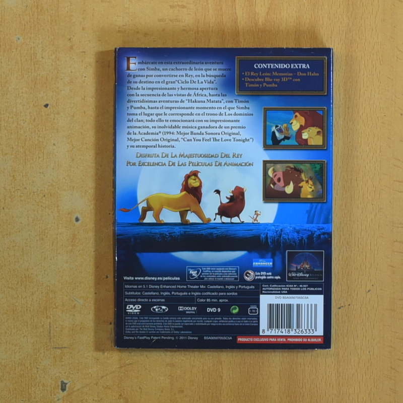 EL REY LEON - DVD