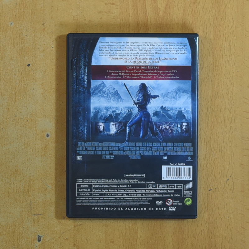 UNDERWORLD LA REBELION DE LOS LICANTROPOS - DVD