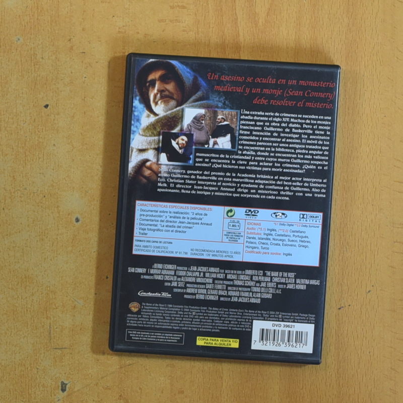 EL NOMBRE DE LA ROSA - DVD