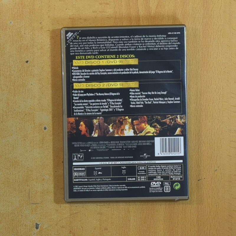 EL REGRESO DE LA MOMIA - 2 DVD