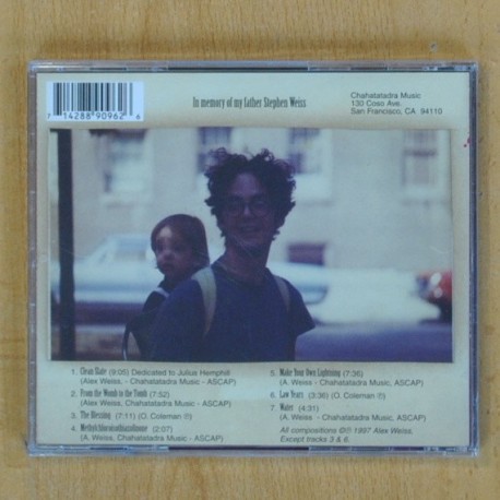 ALEX WEISS QUARTET - MAKE YOUR OWN LIGHTNING - CD