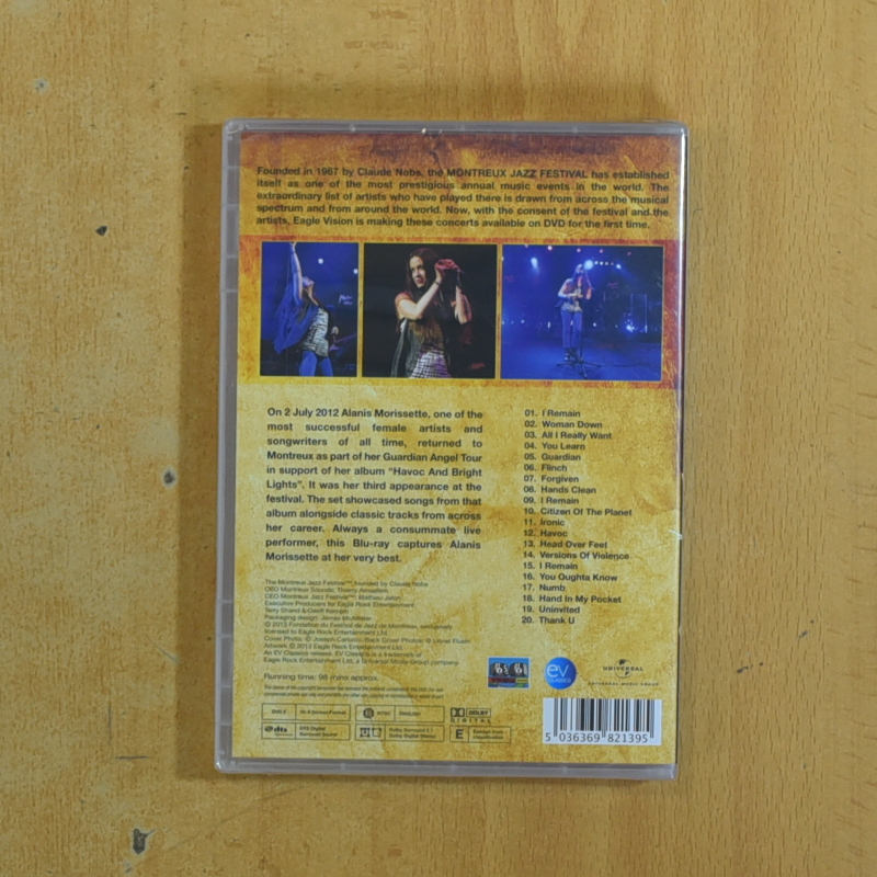 ALANIS MORISSETTE - LIVE AT MONTREUX 2012 - DVD