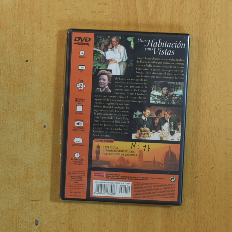 UNA HABITACION CON VISTAS - DVD