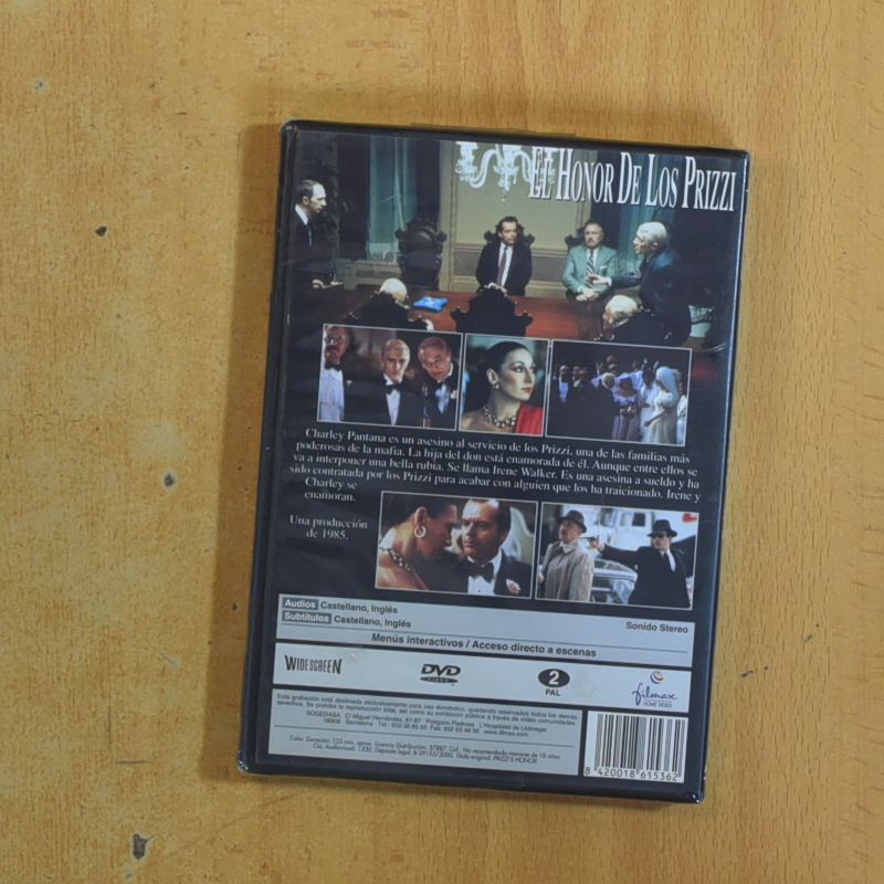 EL HONOR DE LOS PRIZZI - DVD